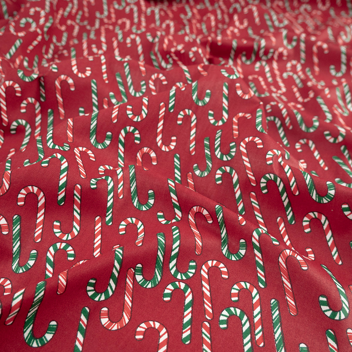 DRIL NAVIDAD ROJO RIO BASTÓN DE CARAMELO