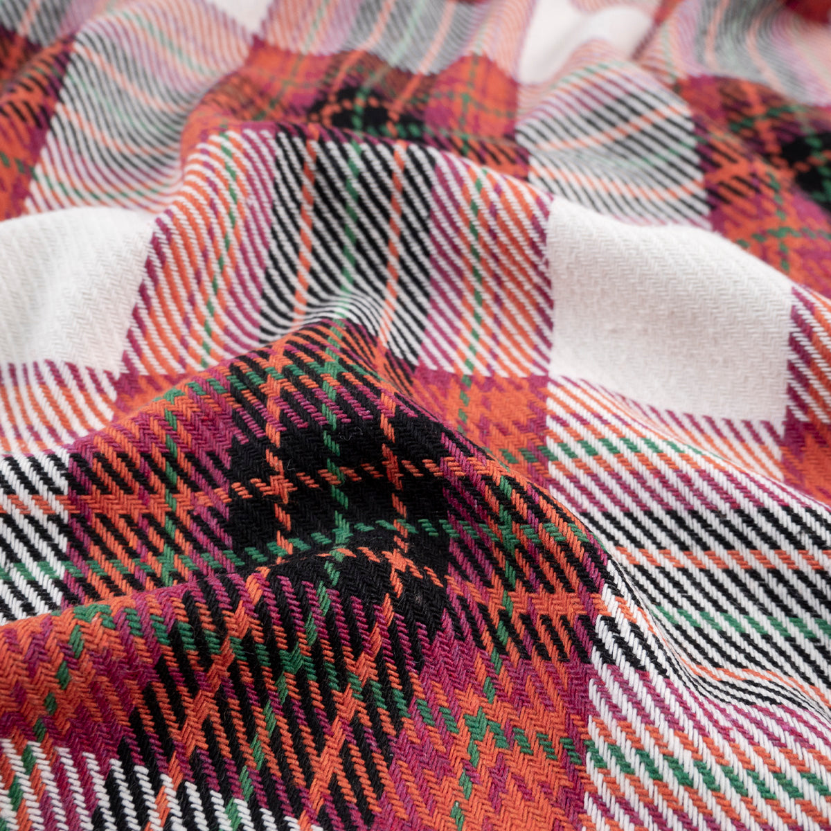 PANHO LANA SIMONE ESTAMPADO NARANJA TARTAN