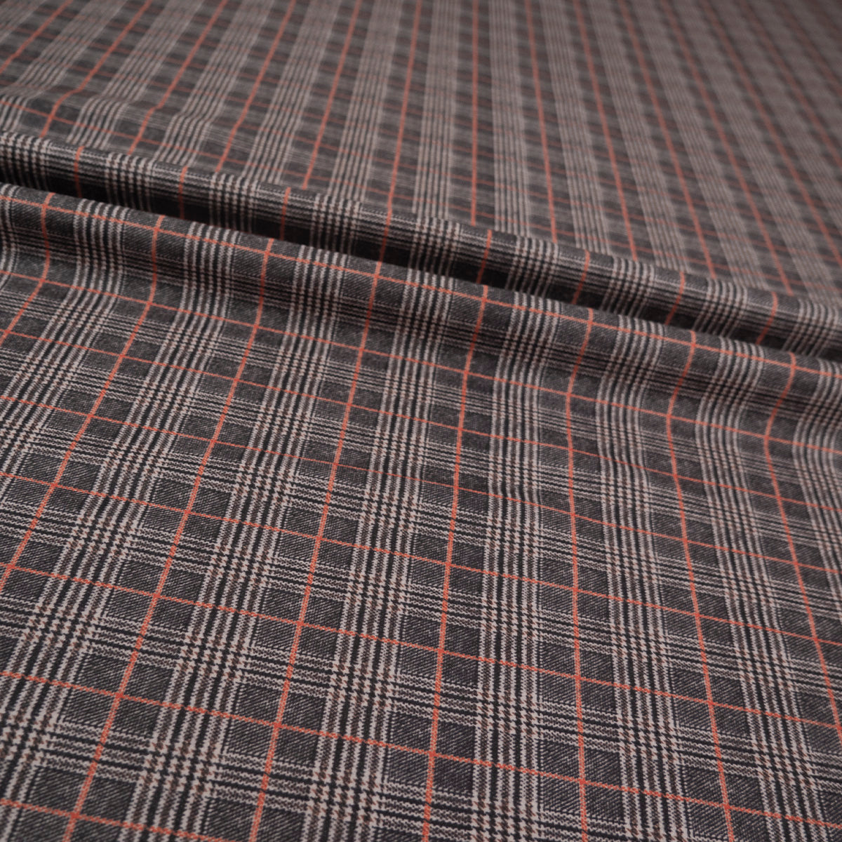 PAÑO SINTETICO ESTAMPADO MARRON CARIBOU A CUADROS