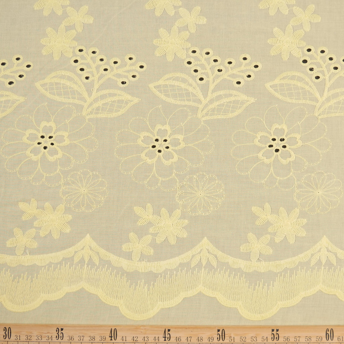 BRODERIE ESPANHOL AMARILLO MIMOSA FLORAL