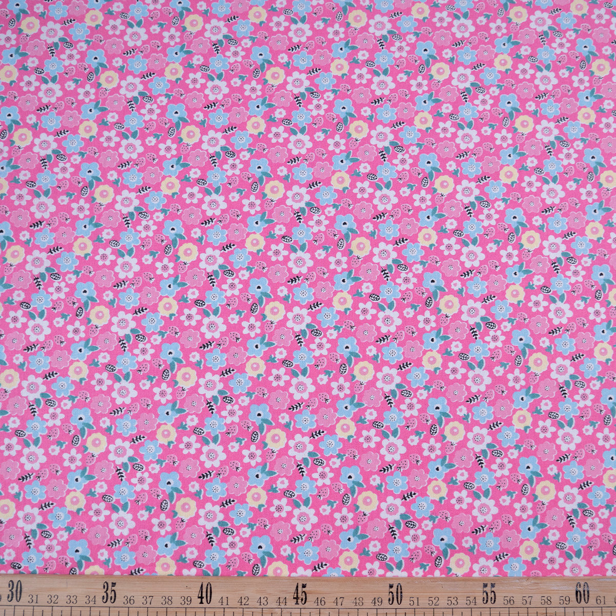 POPLIN DEEP ESTAMPADO ROSA CONFETTI FLORAL COLORIDOS