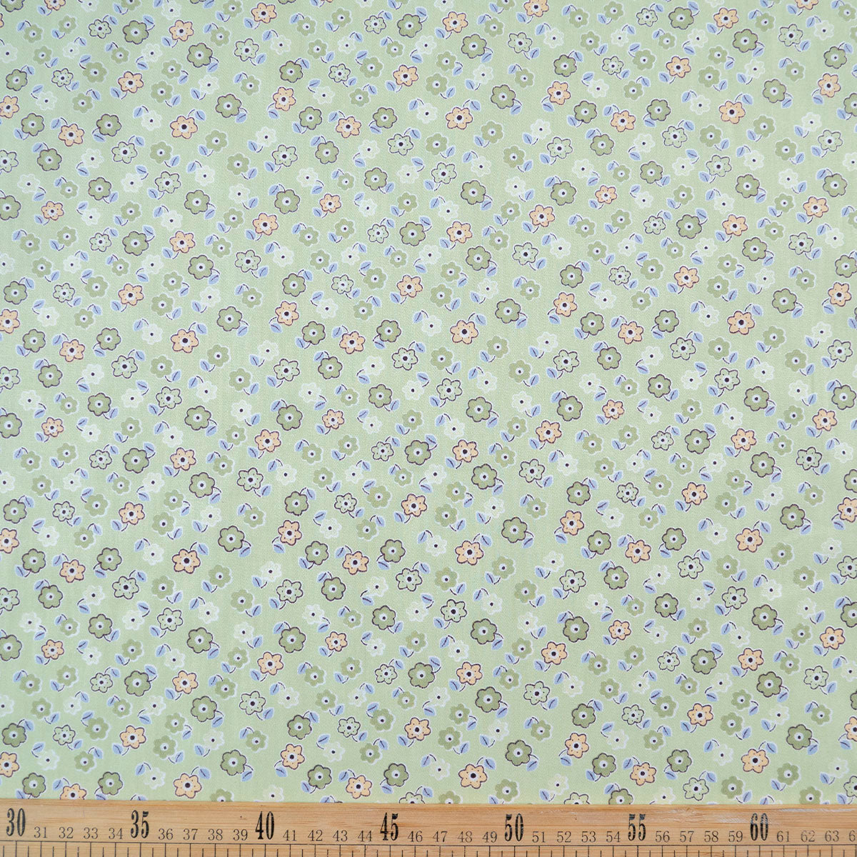 POPLIN DEEP ESTAMPADO VERDE PISTACHO FLORAL