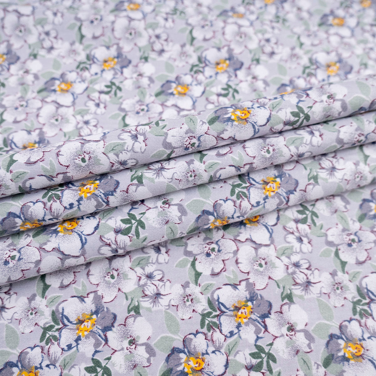 POPLIN DEEP ESTAMPADO GRIS ALLOY FLORAL