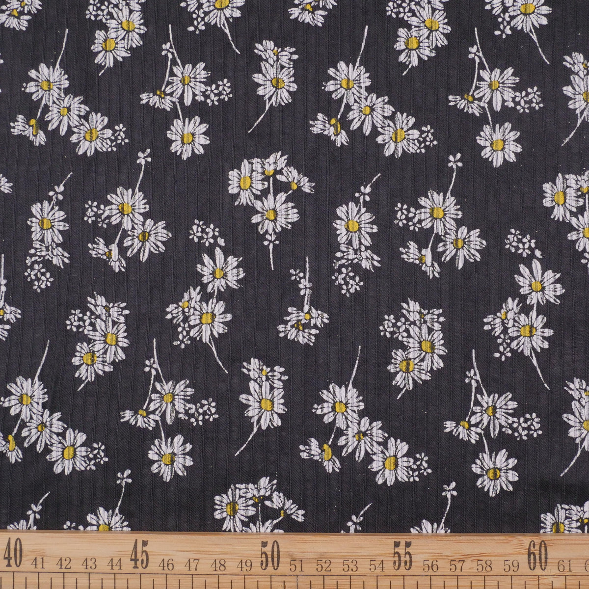 POPLIN CELINA NEGRO METEORITO MARGARITAS