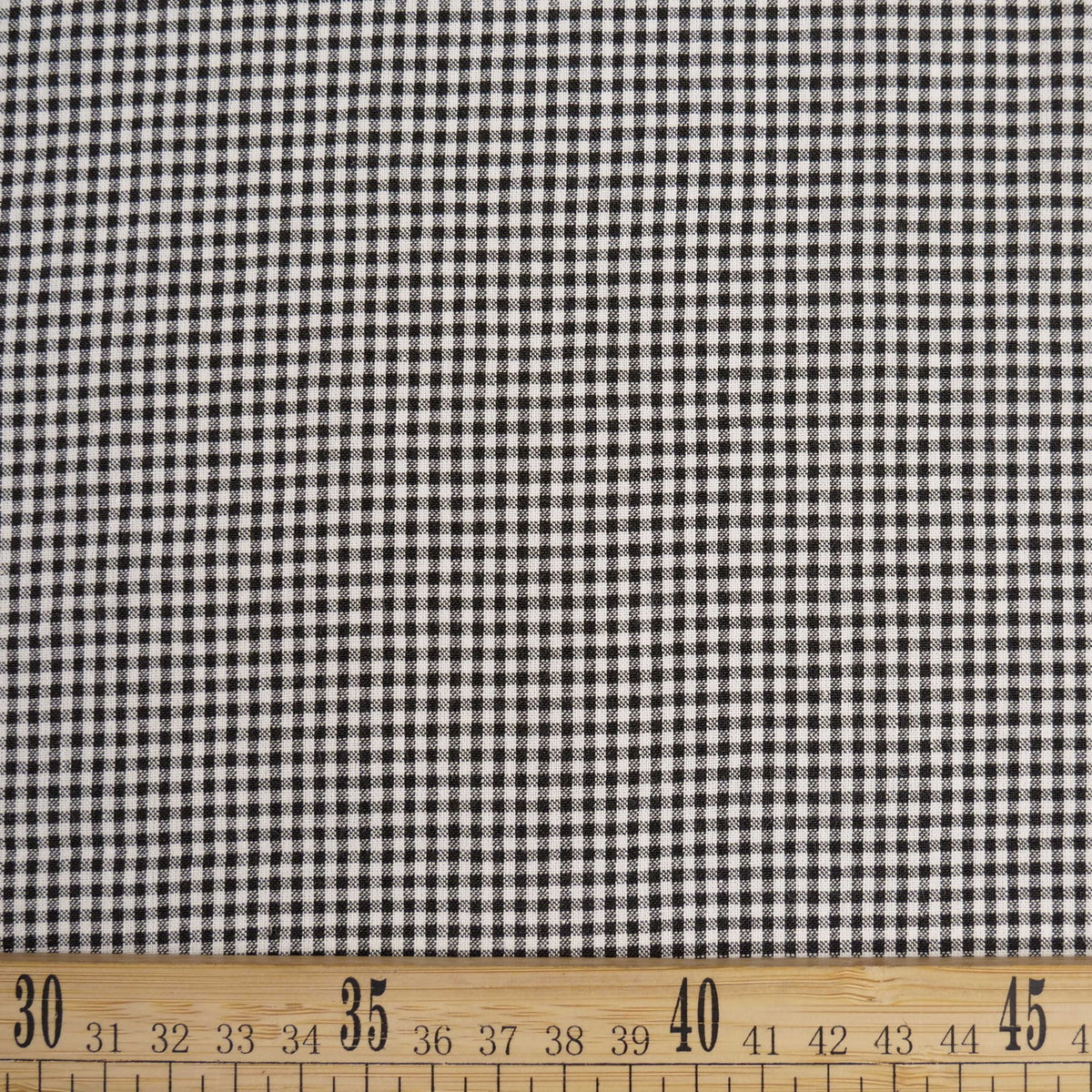 POPLIN CUADRILLE NEGRO METEORITO CUADROS CHICOS
