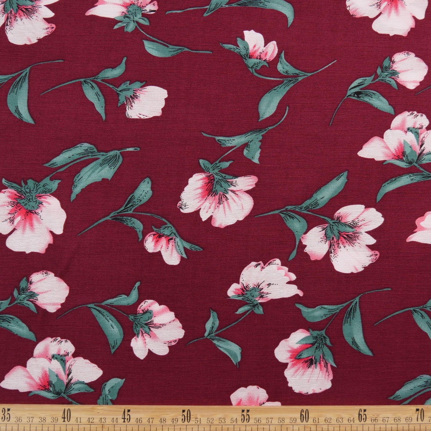 FIBRANA CREPE ESTAMPADA BORDO PUERTO TAWNY FLORAL ROSA
