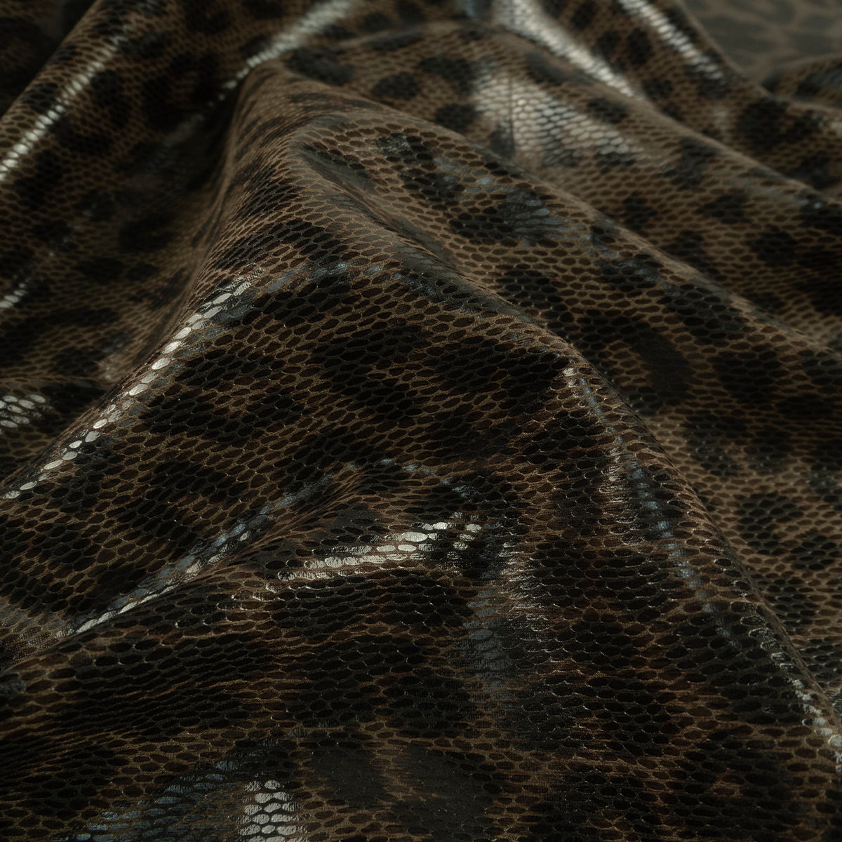 SUEDE ESTAMPADO LAMINADO MARRON AZTECA