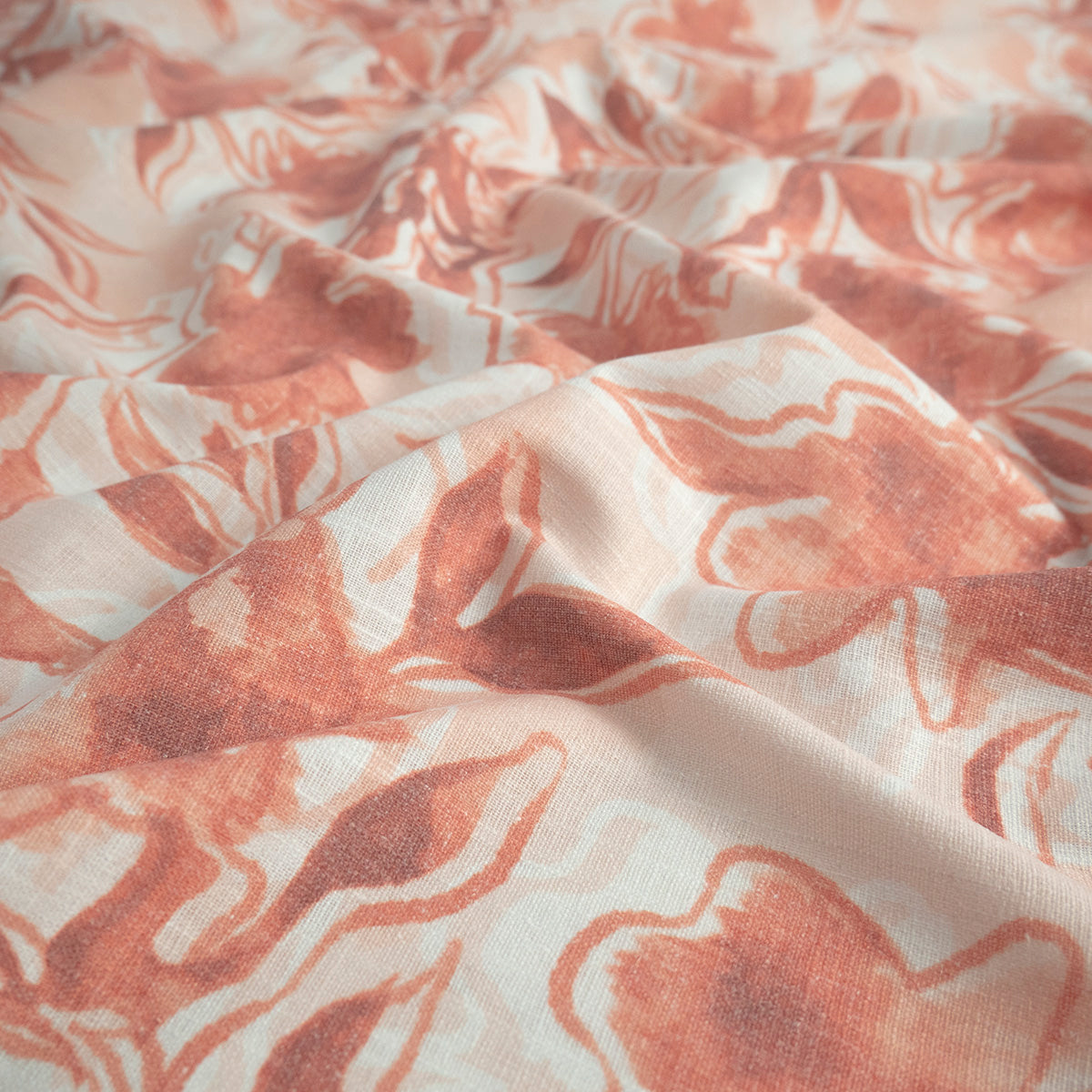 LINO CAIRO ESTAMPADO BLANCO BRILLANTE CON FLORES