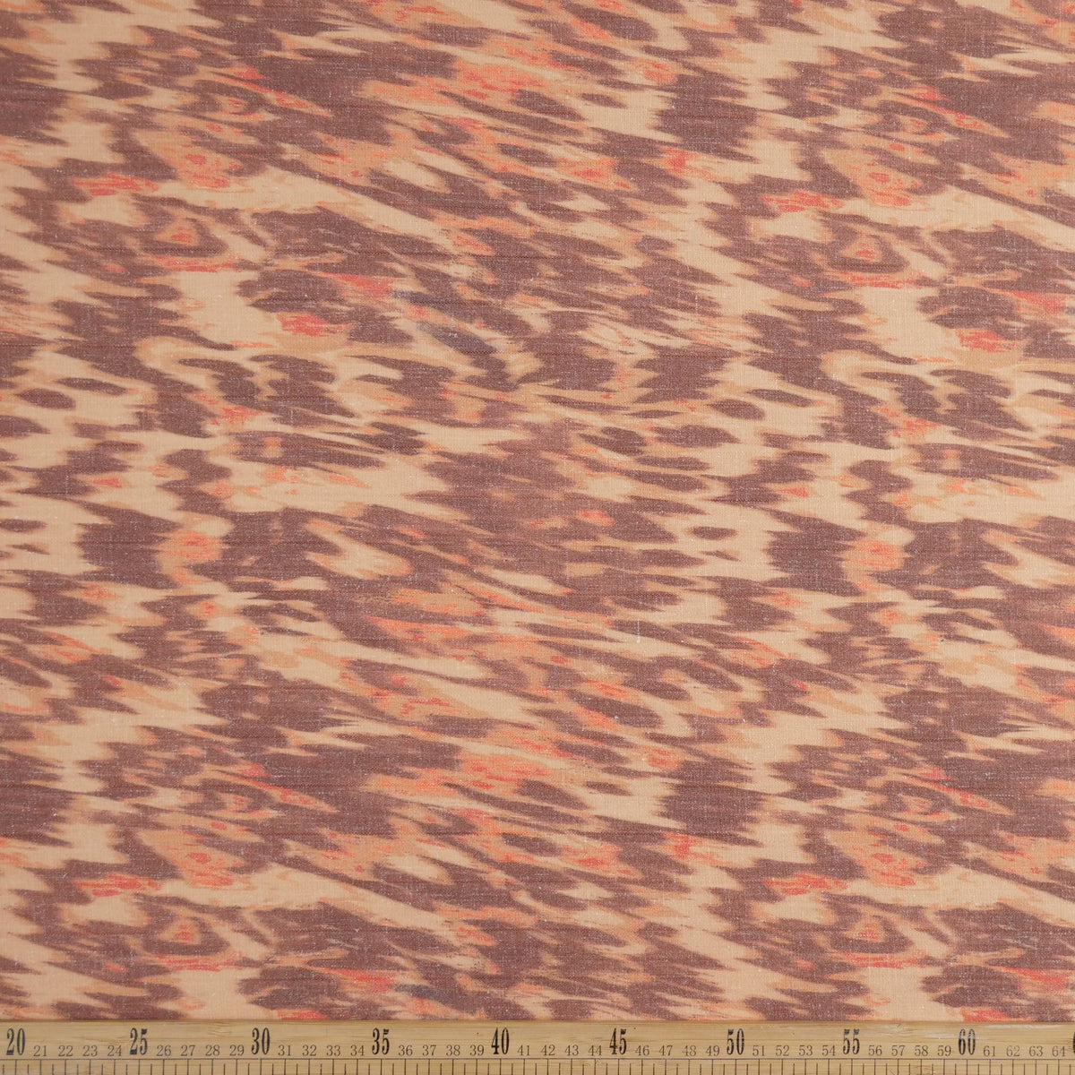 LINO CAIRO ESTAMPADO MARRON AVELLANA ACUARELADO