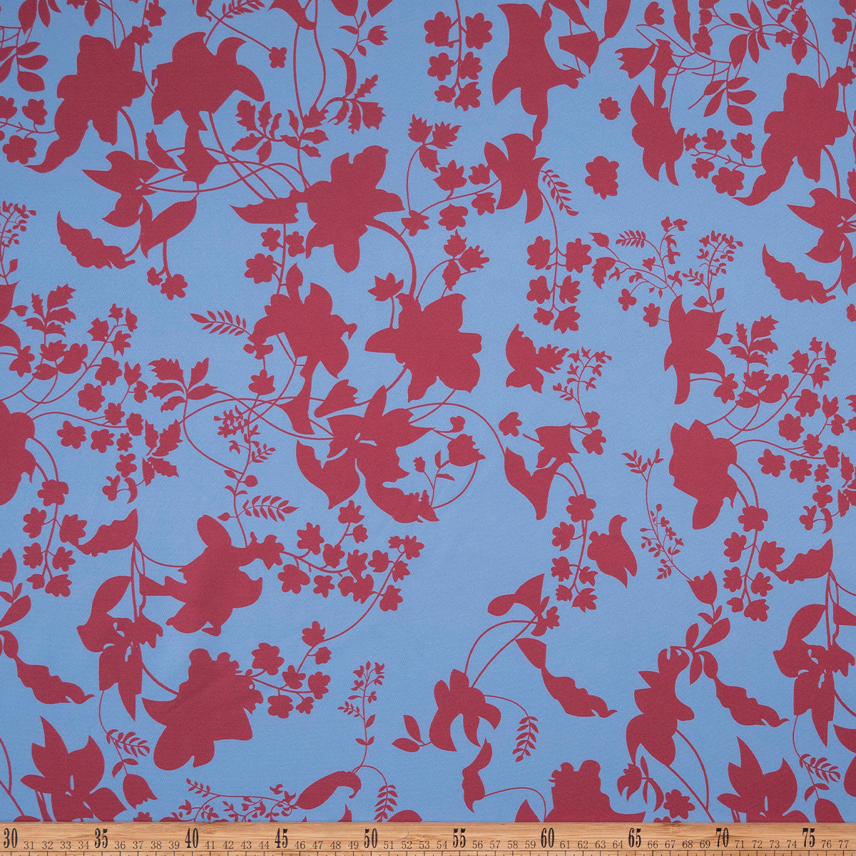 TWILL STRETCH LIGHT ESTAMPADO AZUL ULTRAMARINO FLORAL