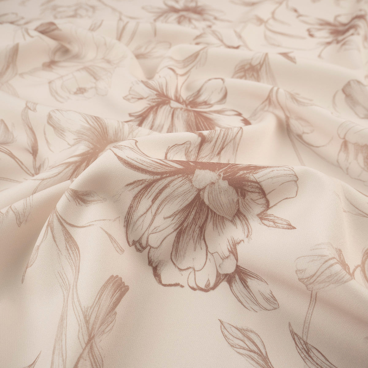 TWILL STRETCH LIGHT ESTAMPADO ROSA EMPOLVADO FLORAL