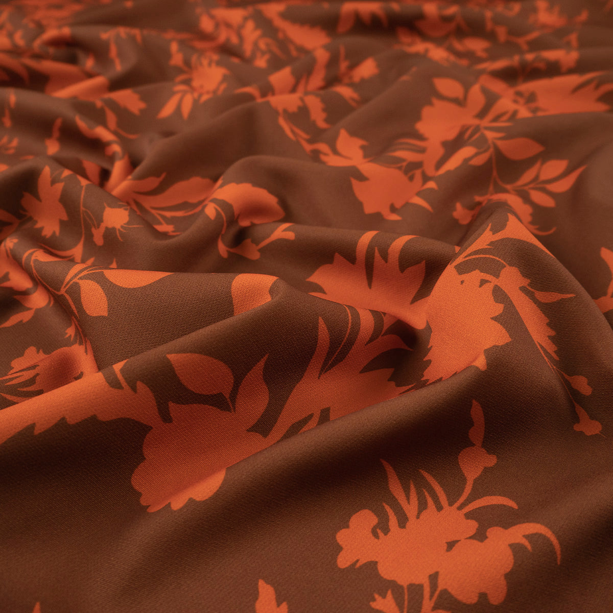 TWILL STRETCH LIGHT ESTAMPADO CHOCOLATE LAB FLORAL