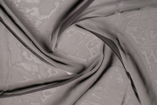 ORGANZA SEDA NEGRO METEORITO