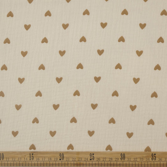 BABY COTTON INFANTIL AMARILLO CERA CORAZONES MARRON