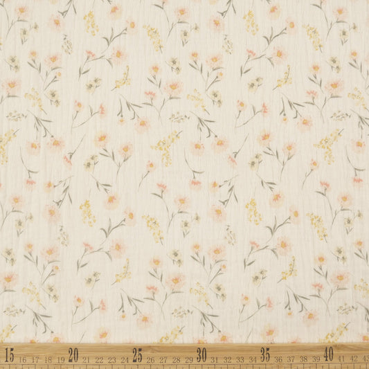 BABY COTTON INFANTIL AMARILLO CERA FLORES ROSAS