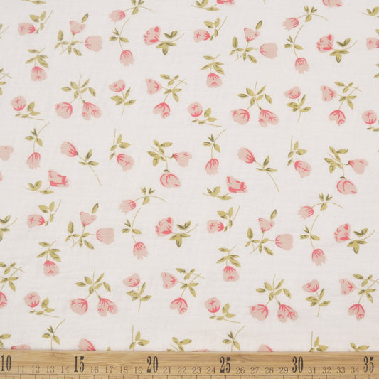 BABY COTTON INFANTIL BLANCO BRILLANTE FLORES