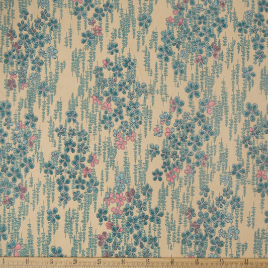 MODAL ESTAMPADO BEIGE ARENA FLORES