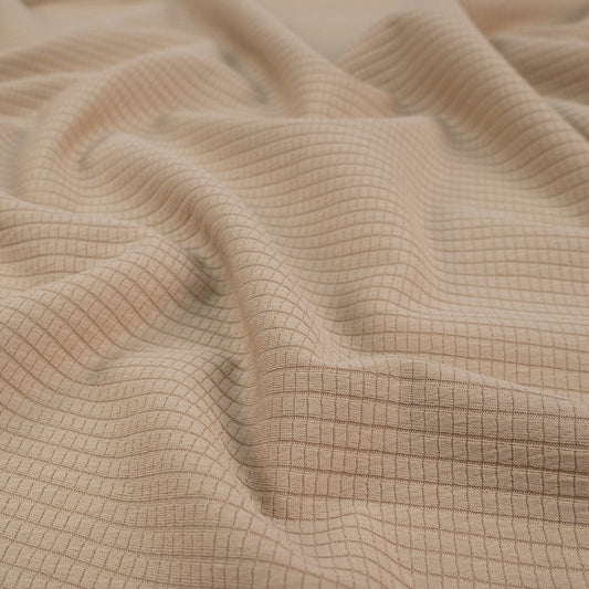 JERSEY CHECKS BEIGE SESAMO