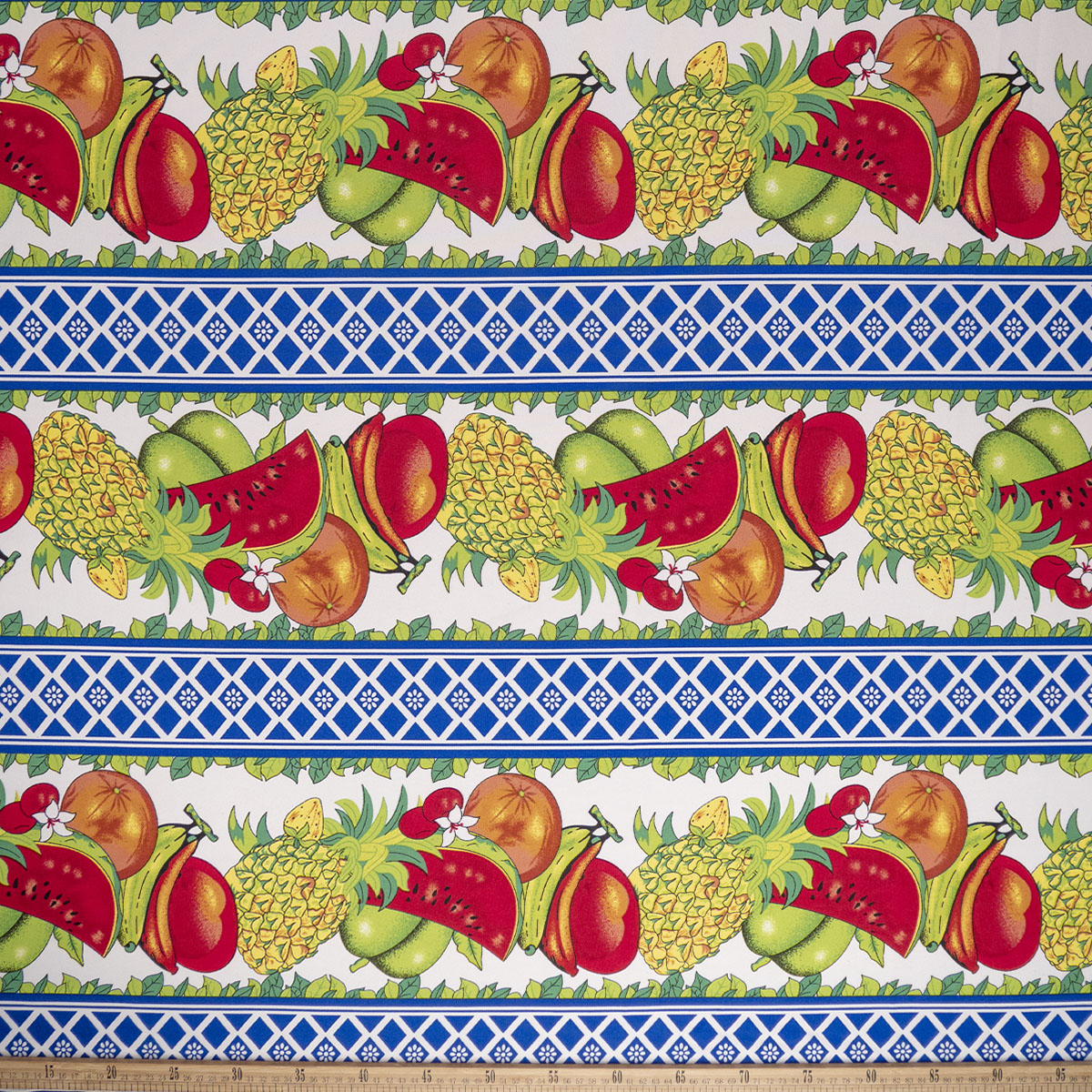 MANTELERIA ESTAMPADA AZUL OLIMPIA FRUTALES