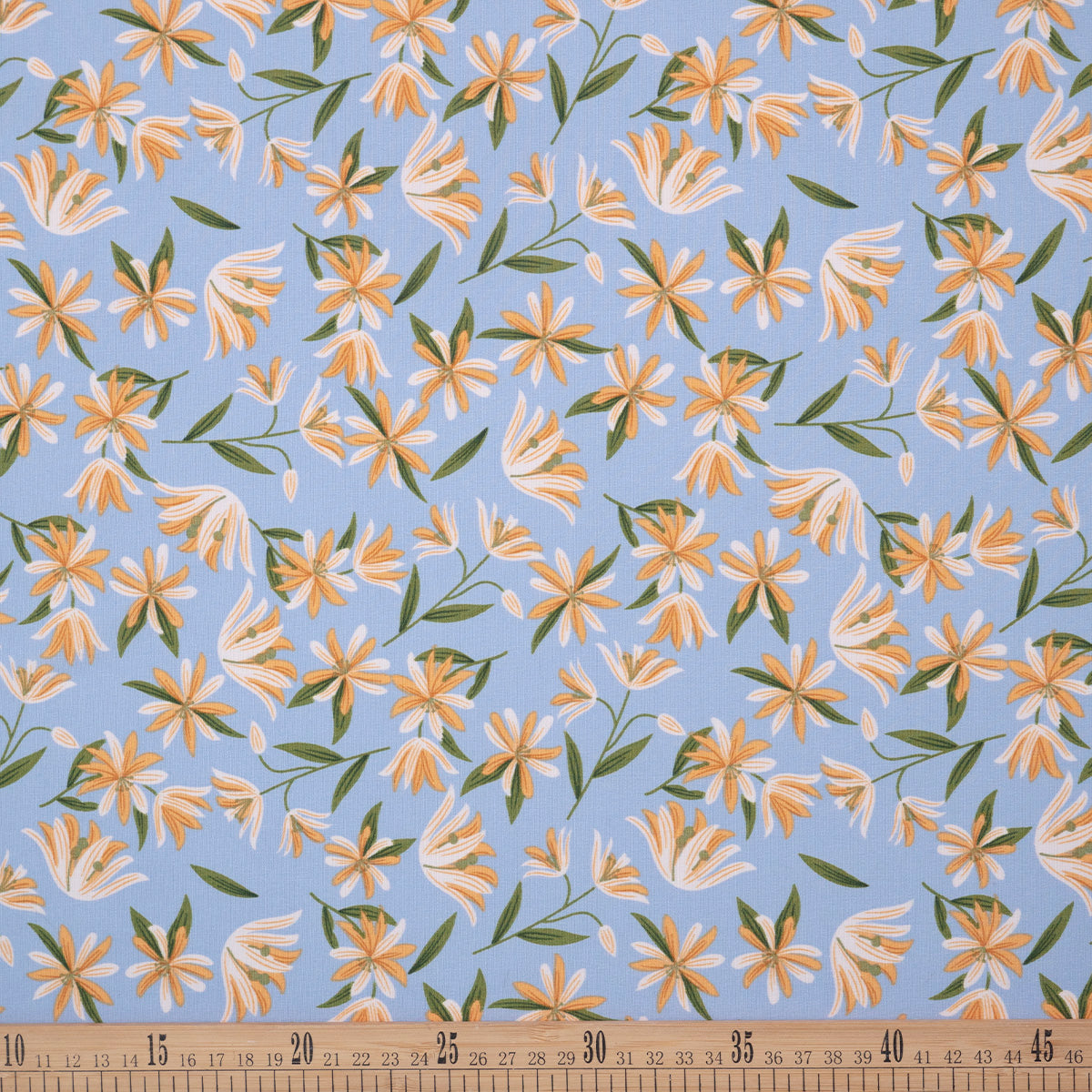 MICRO FOURWAY ESTAMPADO AZUL ULTRAMARINO CON MARGARITAS – Marijoa Tejidos