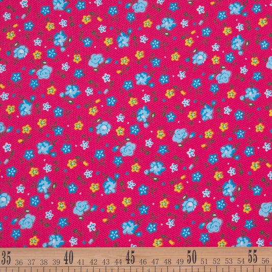 MICRO TWILL ESTAMPADO FUCSIA REMOLACHA