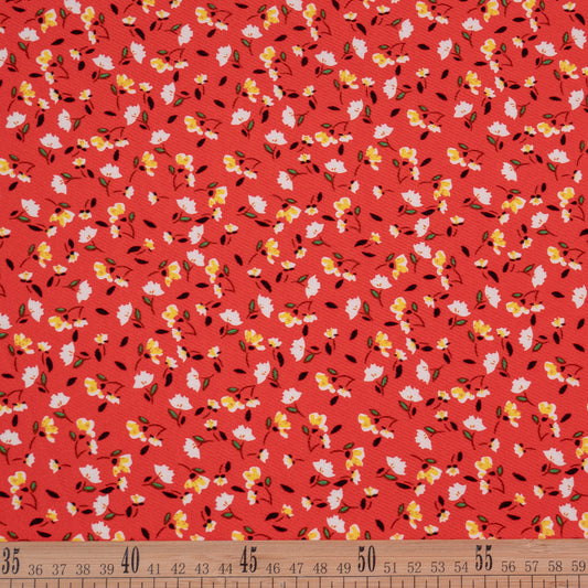 MICRO TWILL ESTAMPADO ROJO NARANJA