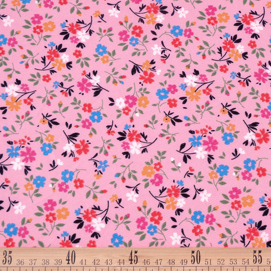 MICRO TWILL ESTAMPADO ROSA ORQUIDEA