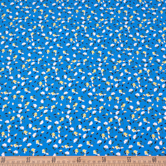 MICRO TWILL ESTAMPADO TURQUESA CYAN