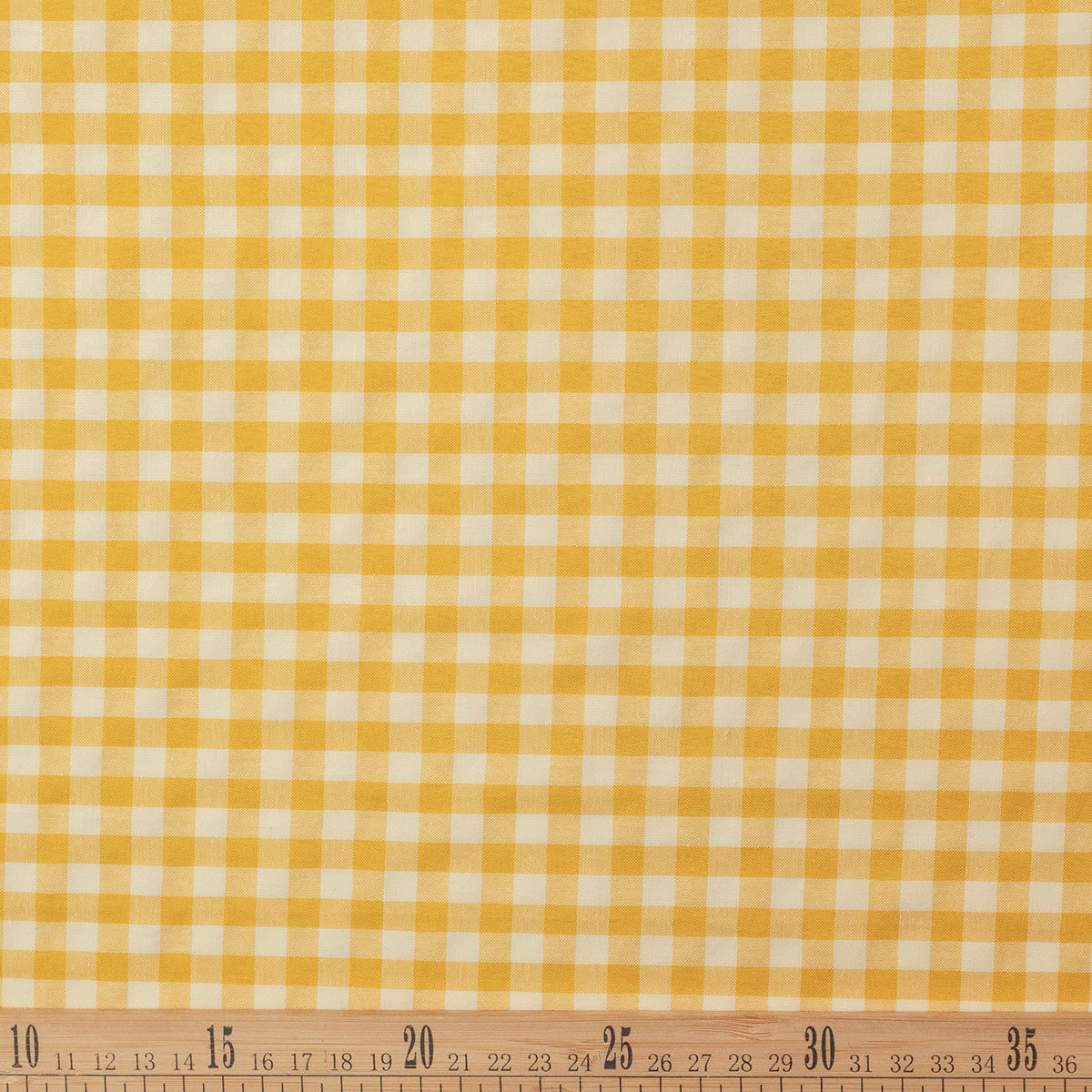 POPLIN CUADRILLE AMARILLO YEMA CUADROS GRANDES