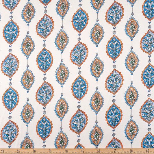 SATEN CREPE ESTAMPADO BLANCO PAPIRO BULGARO