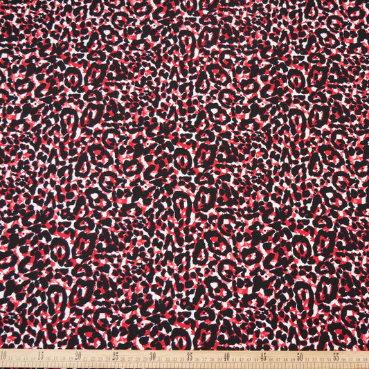 CREPE BOUCLE ESTAMPADO ROJO CABERNET