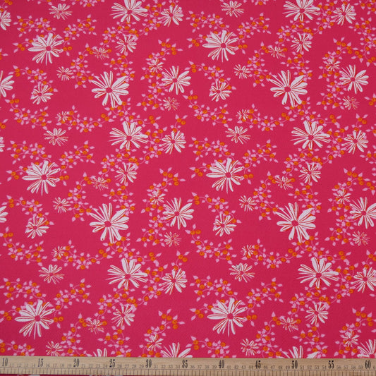 CREPE BOUCLE ESTAMPADO FUCSIA REMOLACHA