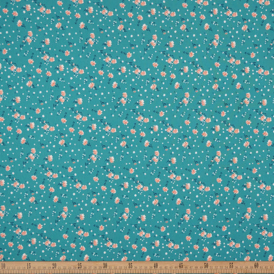 CREPE CEY ESTAMPADO VERDE CERAMICA FLORAL