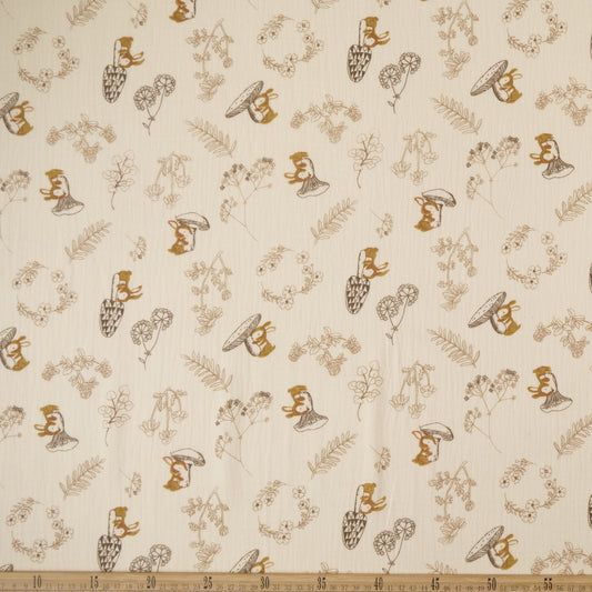 BABY COTTON INFANTIL BEIGE ARENA CLARA CONEJO FLORES