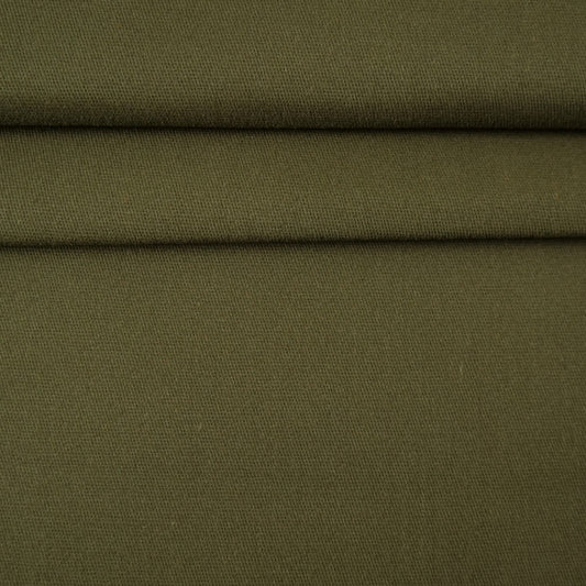 GABARDINA SPANDEX CANEX VERDE OLIVA MARRON