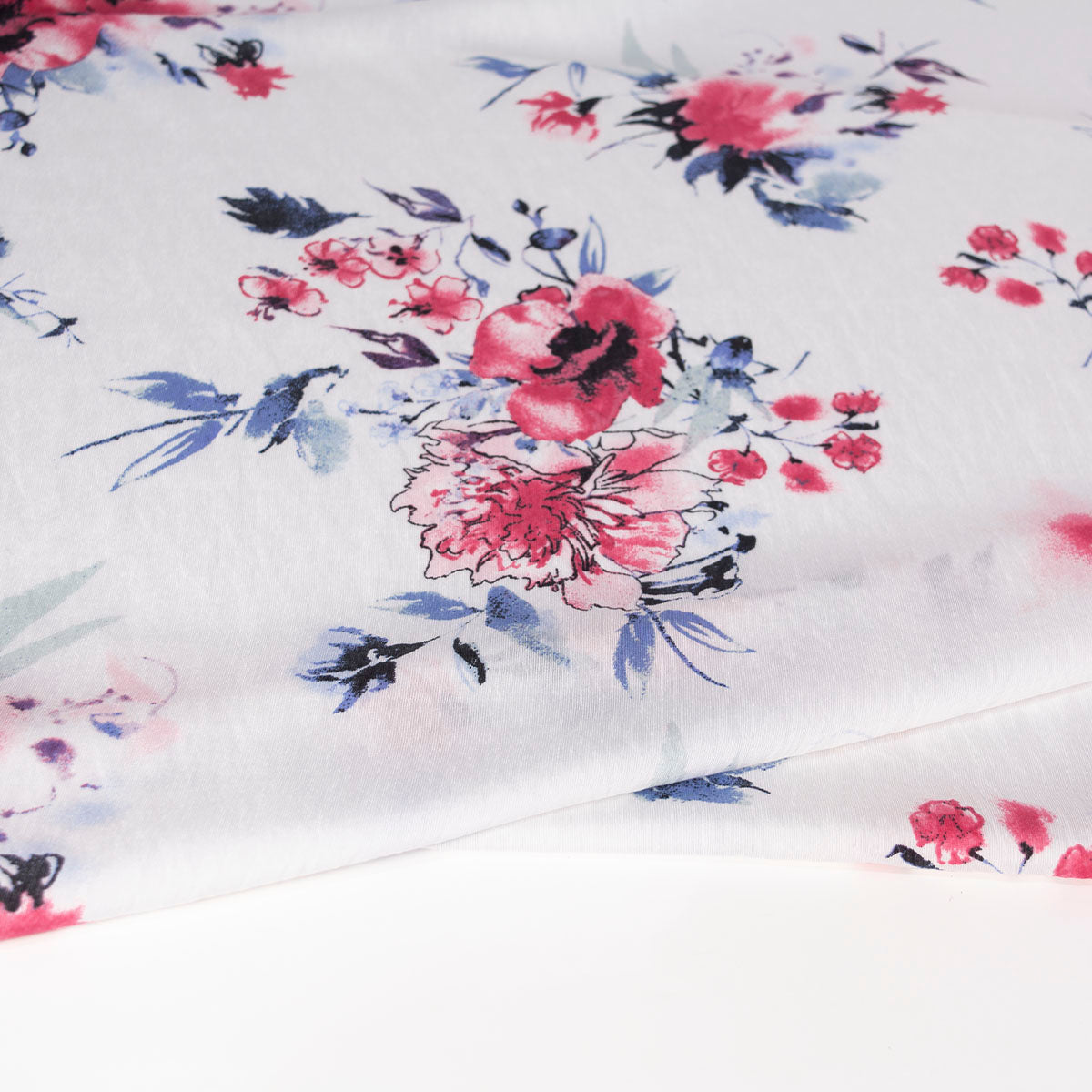FIBRANA NYLON ESTAMPADO BLANCO BRILLANTE FLORAL
