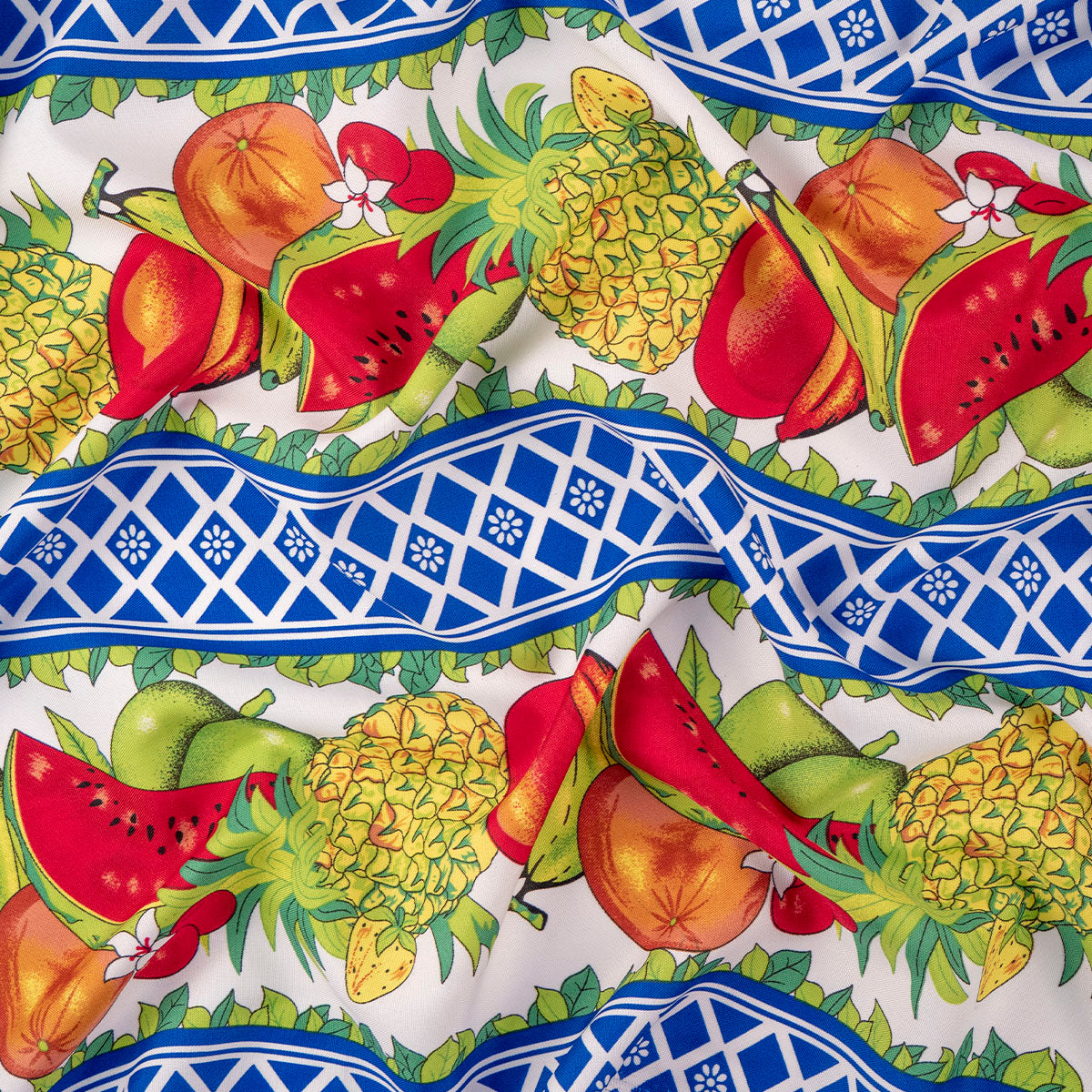 MANTELERIA ESTAMPADA AZUL OLIMPIA FRUTALES