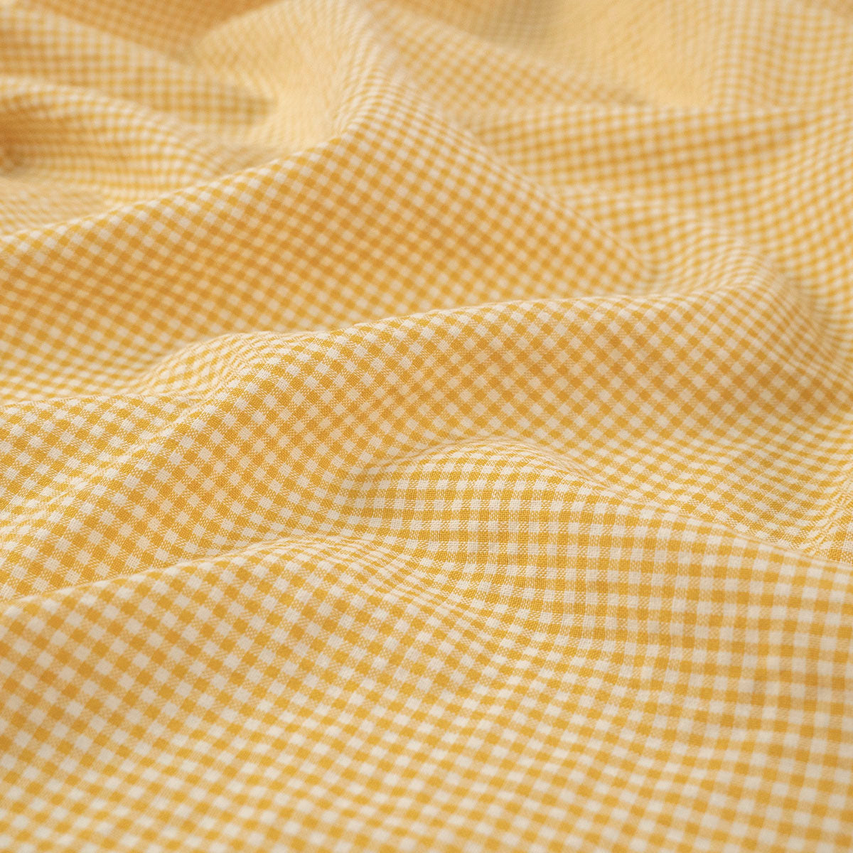 POPLIN CUADRILLE AMARILLO YEMA CUADROS CHICOS