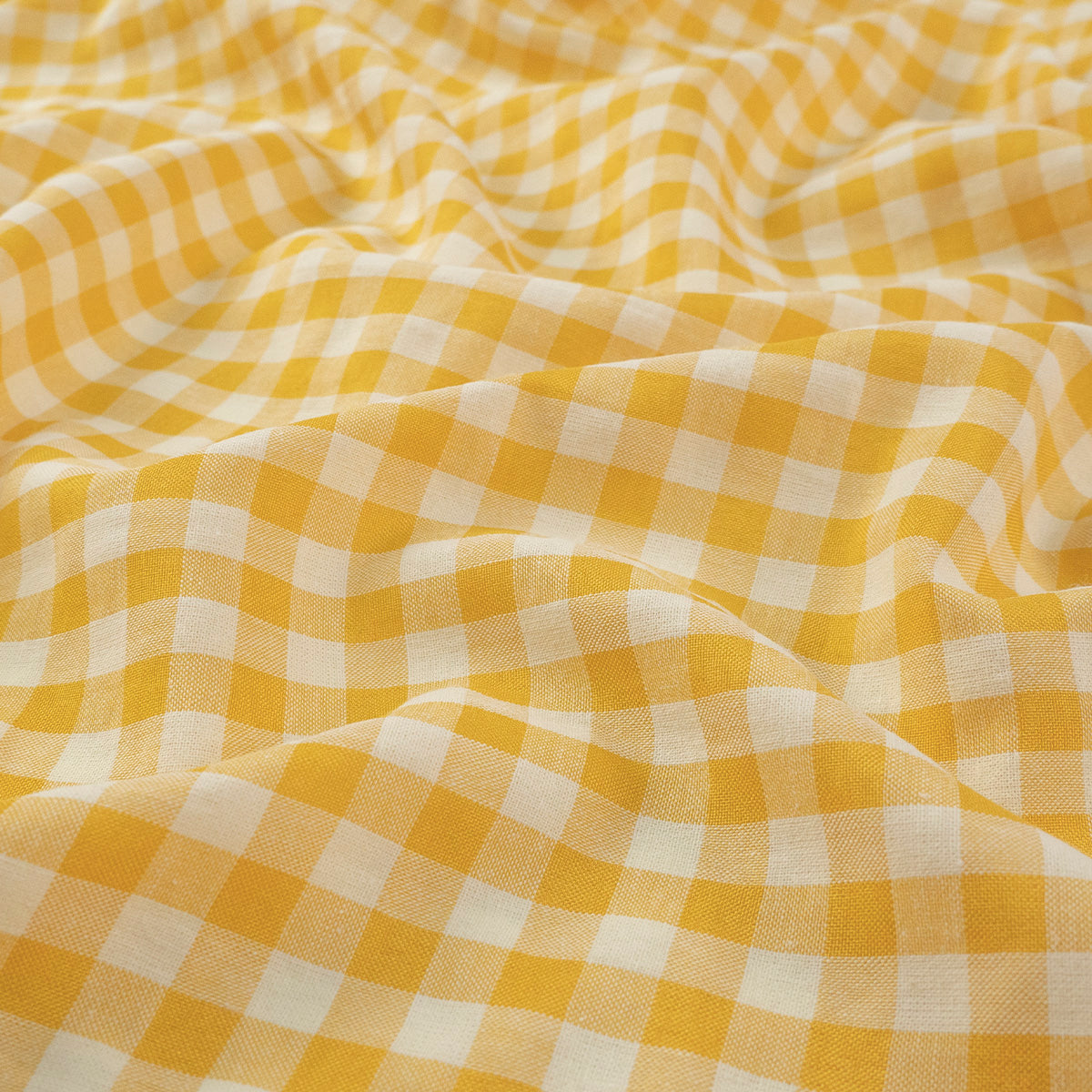 POPLIN CUADRILLE AMARILLO YEMA CUADROS GRANDES