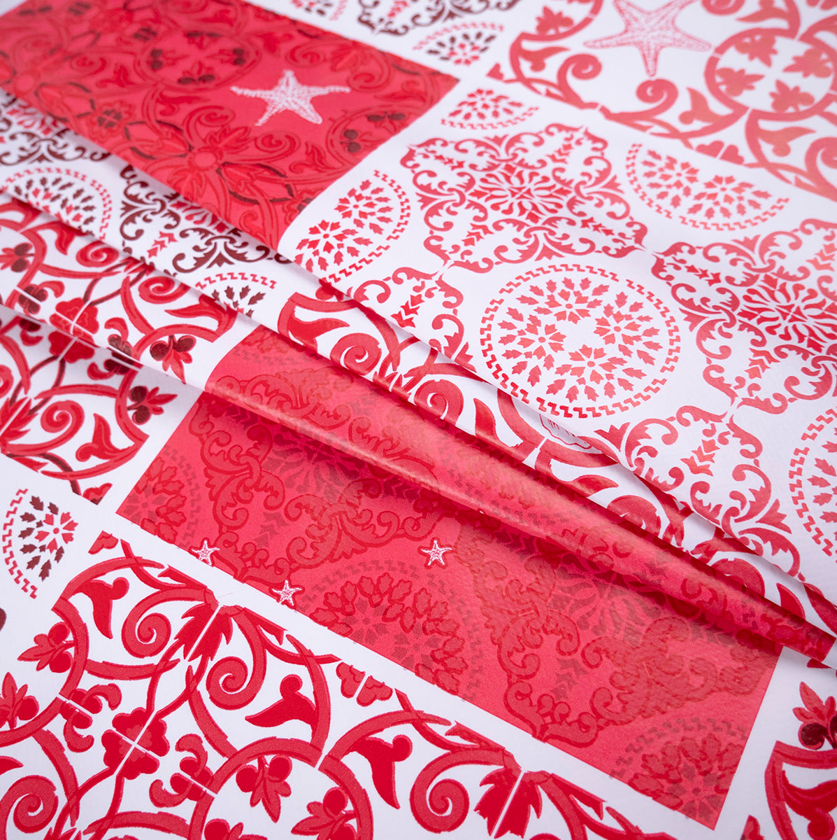 PVC DOBLE ESTAMPADO ROJO MARTE MARROQUI