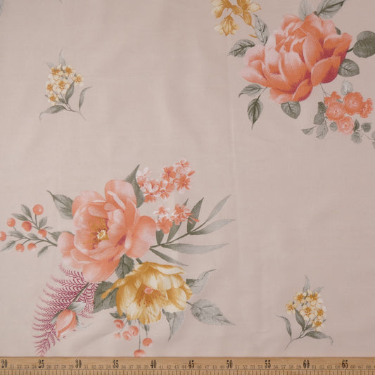 PERCAL ESTAMPADO ROSA NOVIA FLORES VARIAS
