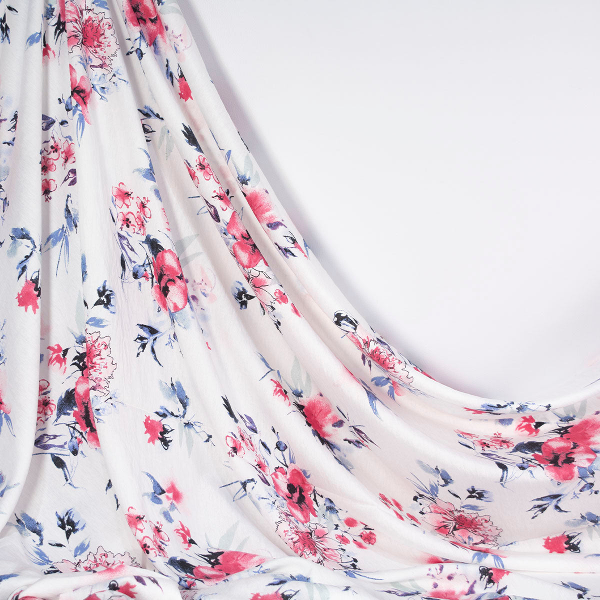 FIBRANA NYLON ESTAMPADO BLANCO BRILLANTE FLORAL