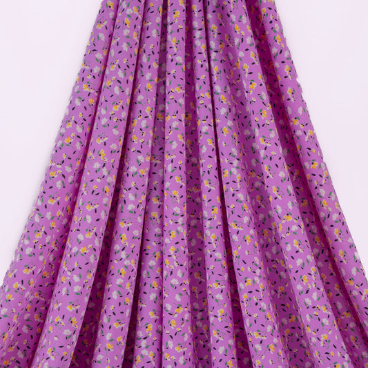 MICRO TWILL ESTAMPADO LILA LAVANDA PROFUNDO