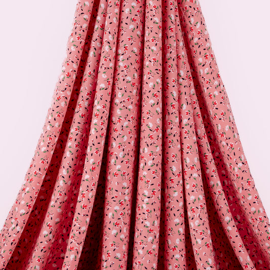 MICRO TWILL ESTAMPADO ROSA CONFETTI