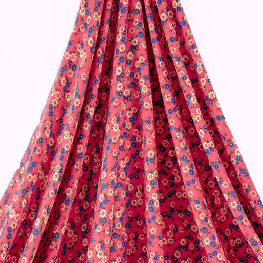 MICRO TWILL ESTAMPADO ROSA TE