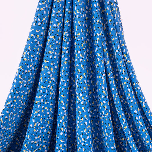 MICRO TWILL ESTAMPADO TURQUESA CYAN