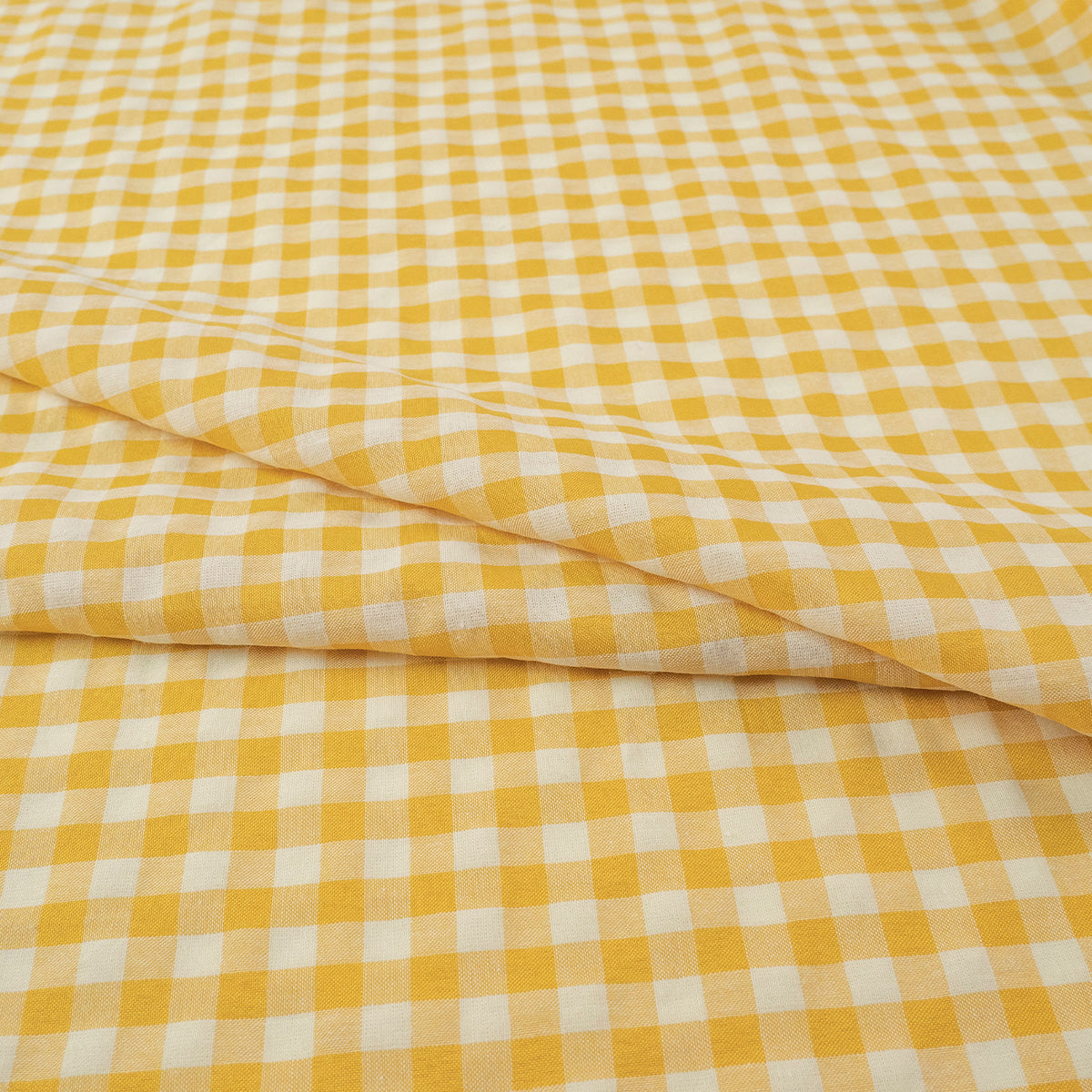 POPLIN CUADRILLE AMARILLO YEMA CUADROS GRANDES