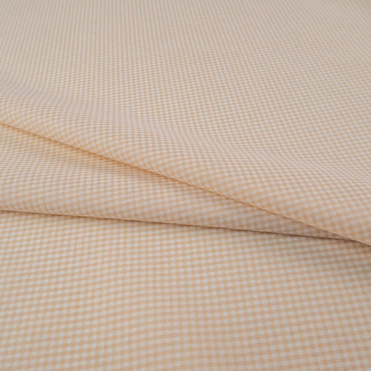 POPLIN CUADRILLE BEIGE LANA CUADROS CHICOS