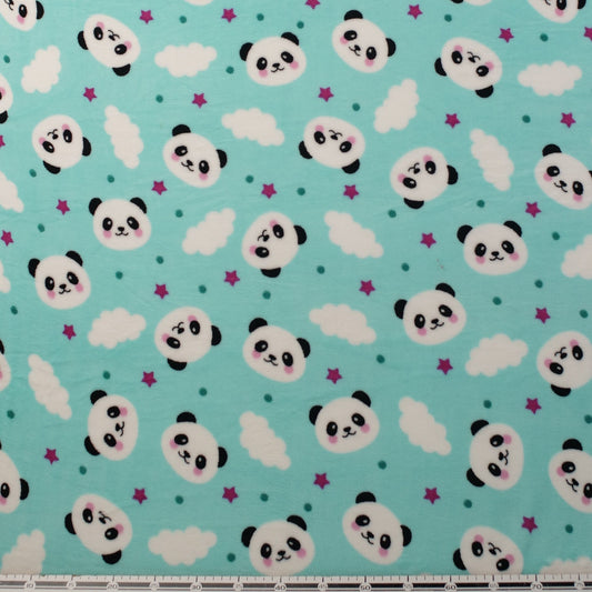 POLAR VELBOA ESTAMPADO VERDE AGUA JADE PANDAS