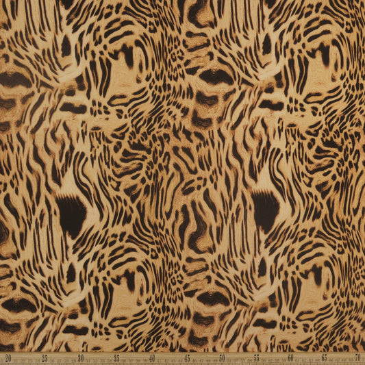 CREPE CEY ESTAMPADO BEIGE TOSTADO ANIMAL PRINT